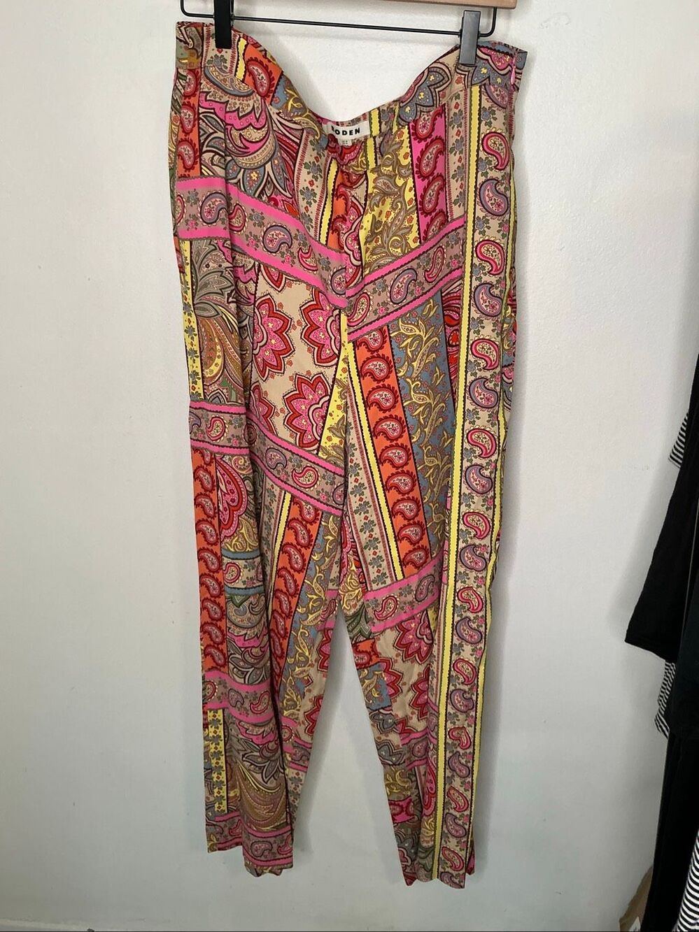 Boden Wide Leg Paisley Print Pants | Multi-Color in 14